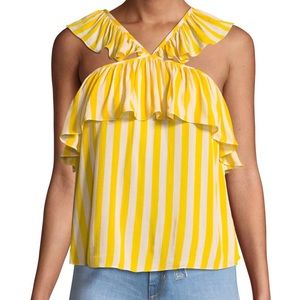Rebecca Minkoff • Doris Striped Ruffle Top